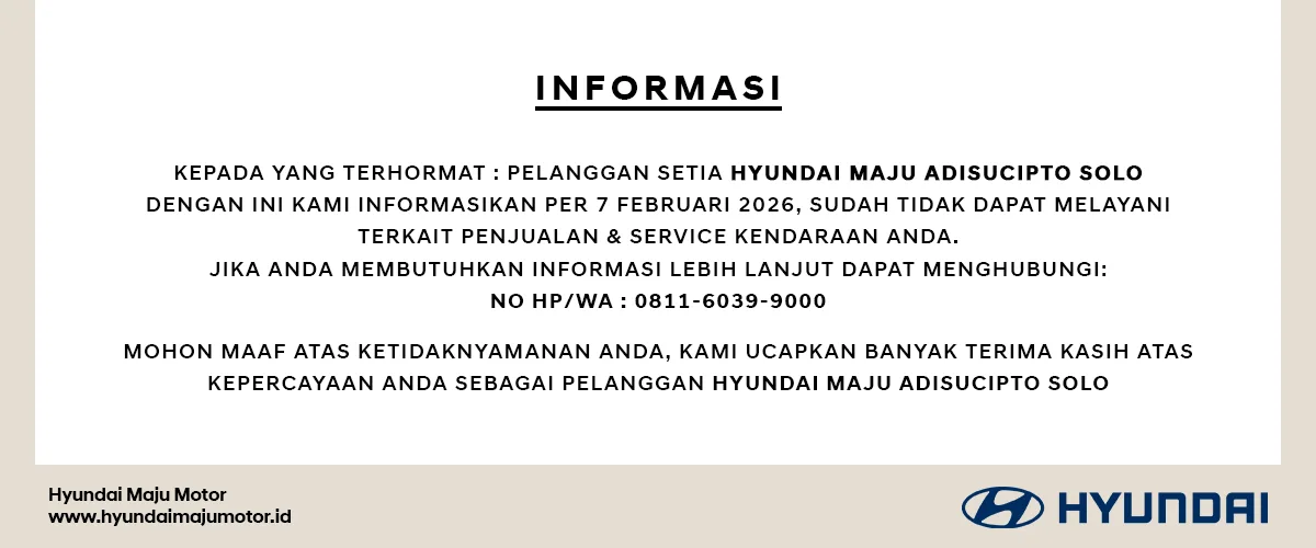 Hyundai Maju Adisucipto Solo Closed - HBanner