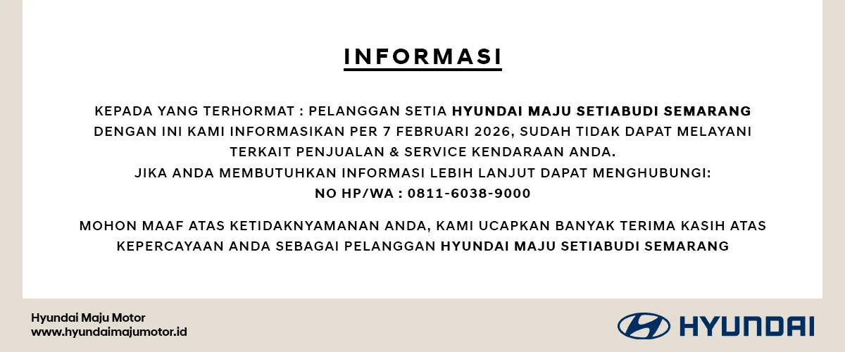 Hyundai Maju Semarang Closed - HBanner